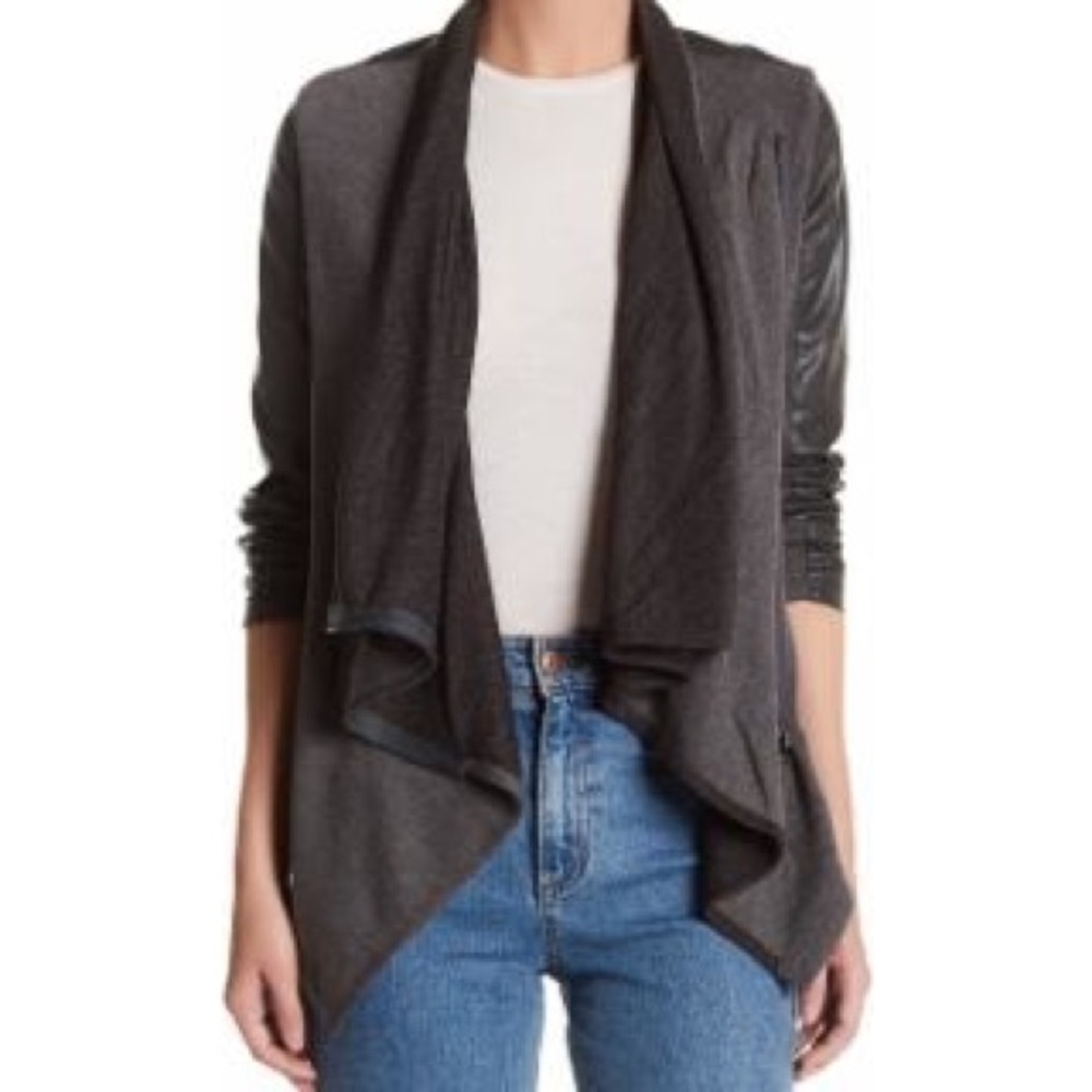 BlankNYC Private practice mixed media moto jacket